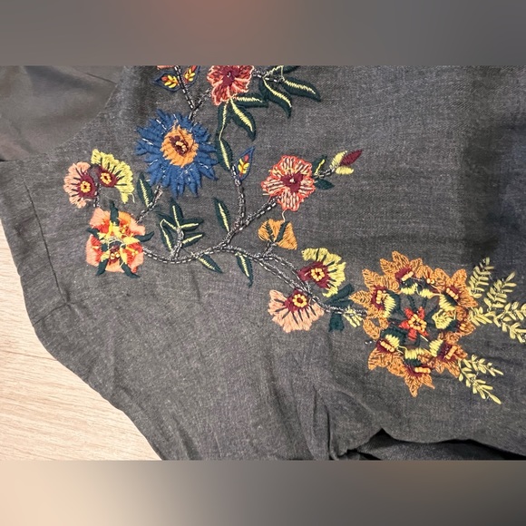 Zara Embroidered Mini Dress with ruffles and beads - Picture 12 of 13